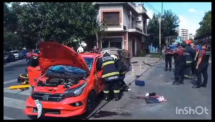 Choque y vuelco en Villa del Parque