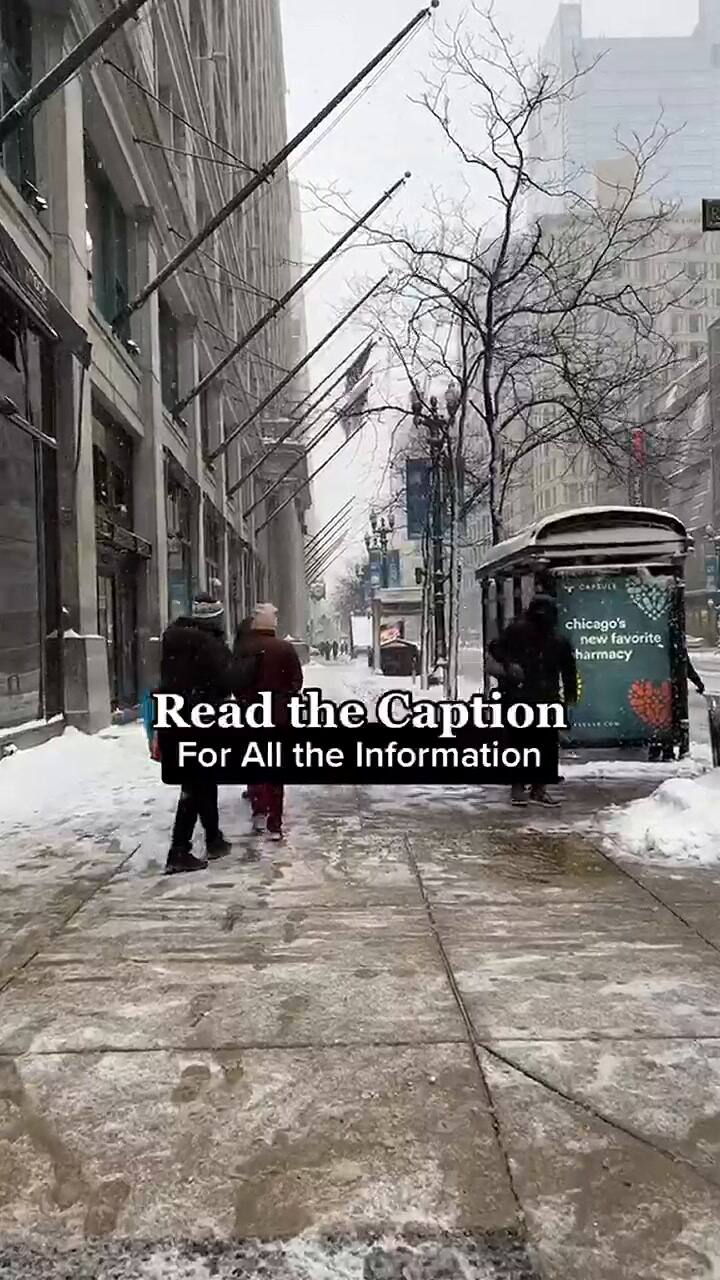 El paso de la tormenta invernal Elliot en Chicago