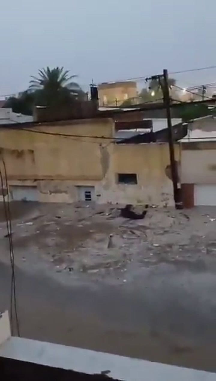 Bahía Blanca tapada por el agua