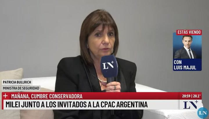 "Buscamos que nadie con antecedentes pueda entrar al país": Patricia Bullrich tras los anuncios