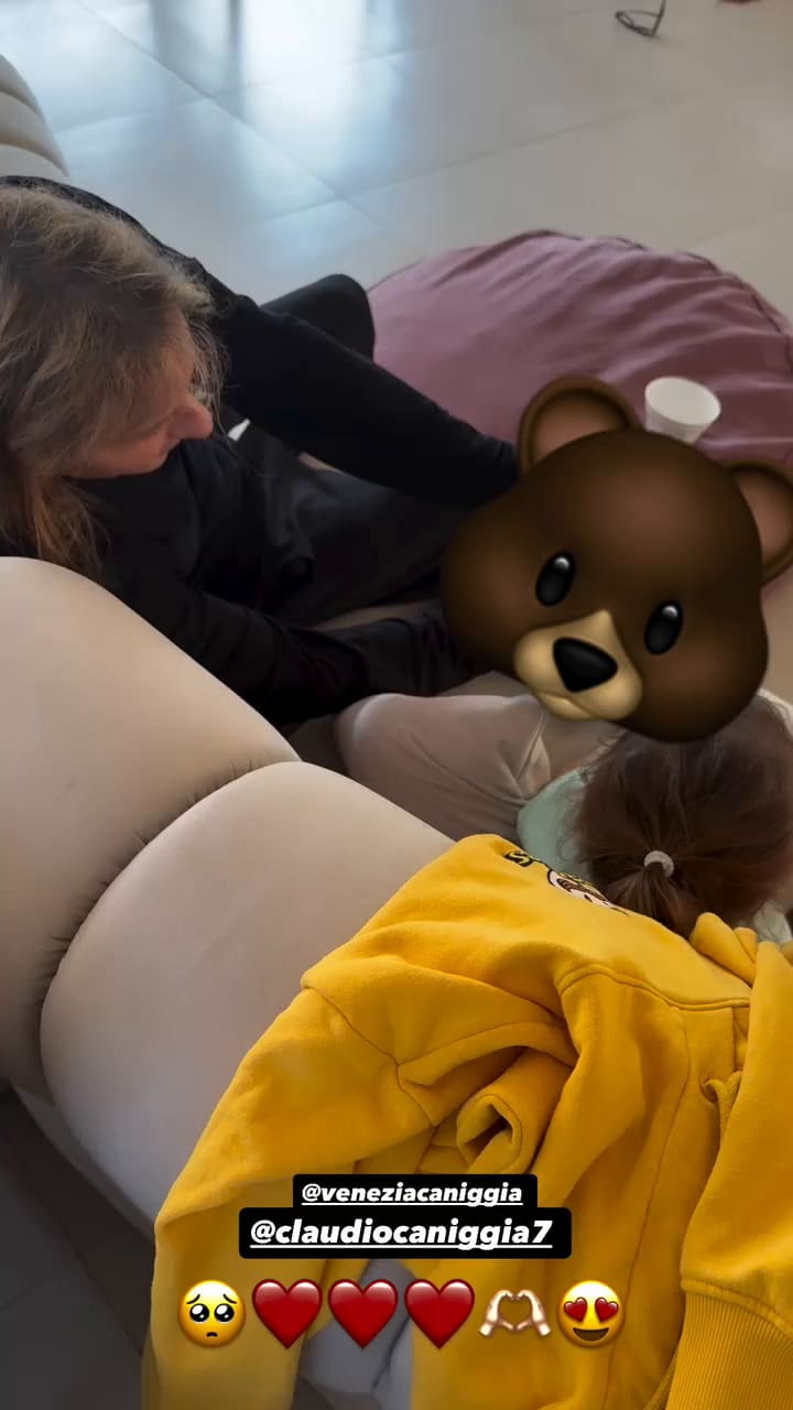 Claudio Paul Caniggia con su nieta Venezia