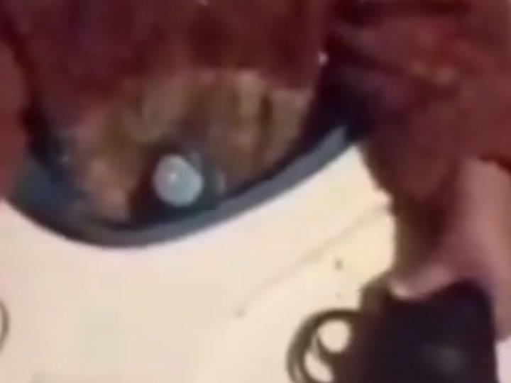 Se viralizó un video de un bebé jugando con una pistola mientras una mujer lo promueve