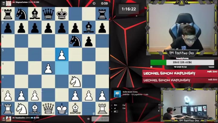 Faustino Oro Vs Magnus Carlsen - Bullet Brawl 23-mar-2024