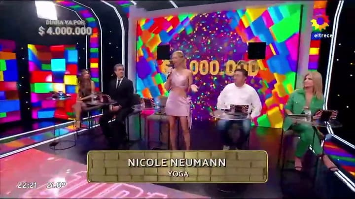 Nicole Neumann y un curioso pedido en Los 8 escalones