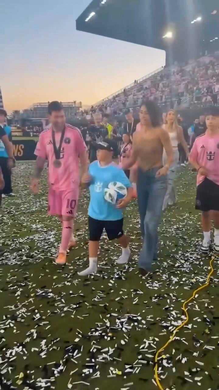 La celebración familiar de Leo Messi