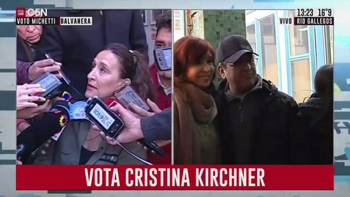 Gabriela Michetti habló con la prensa después de votar - Fuente: C5N