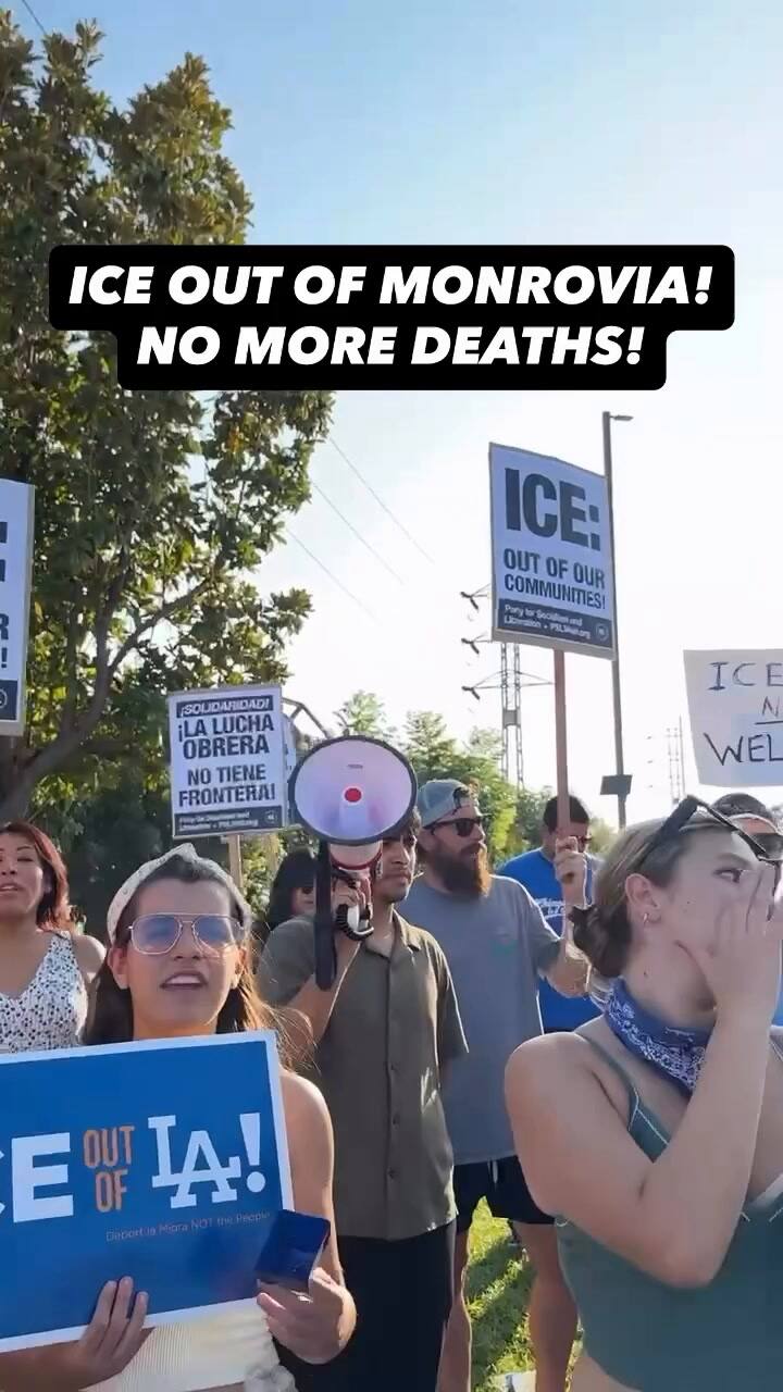 La comunidad de Monrovia prostestó contra el ICE