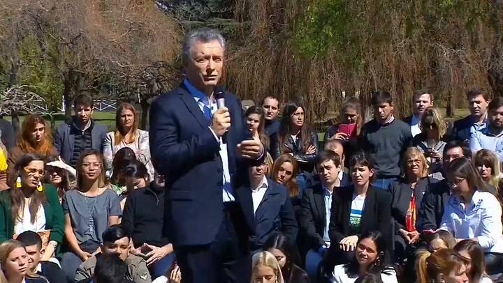 Mauricio Macri habló del cambio climático y bromeó con el 'no se inunda más' - Fuente: Casa Rosada