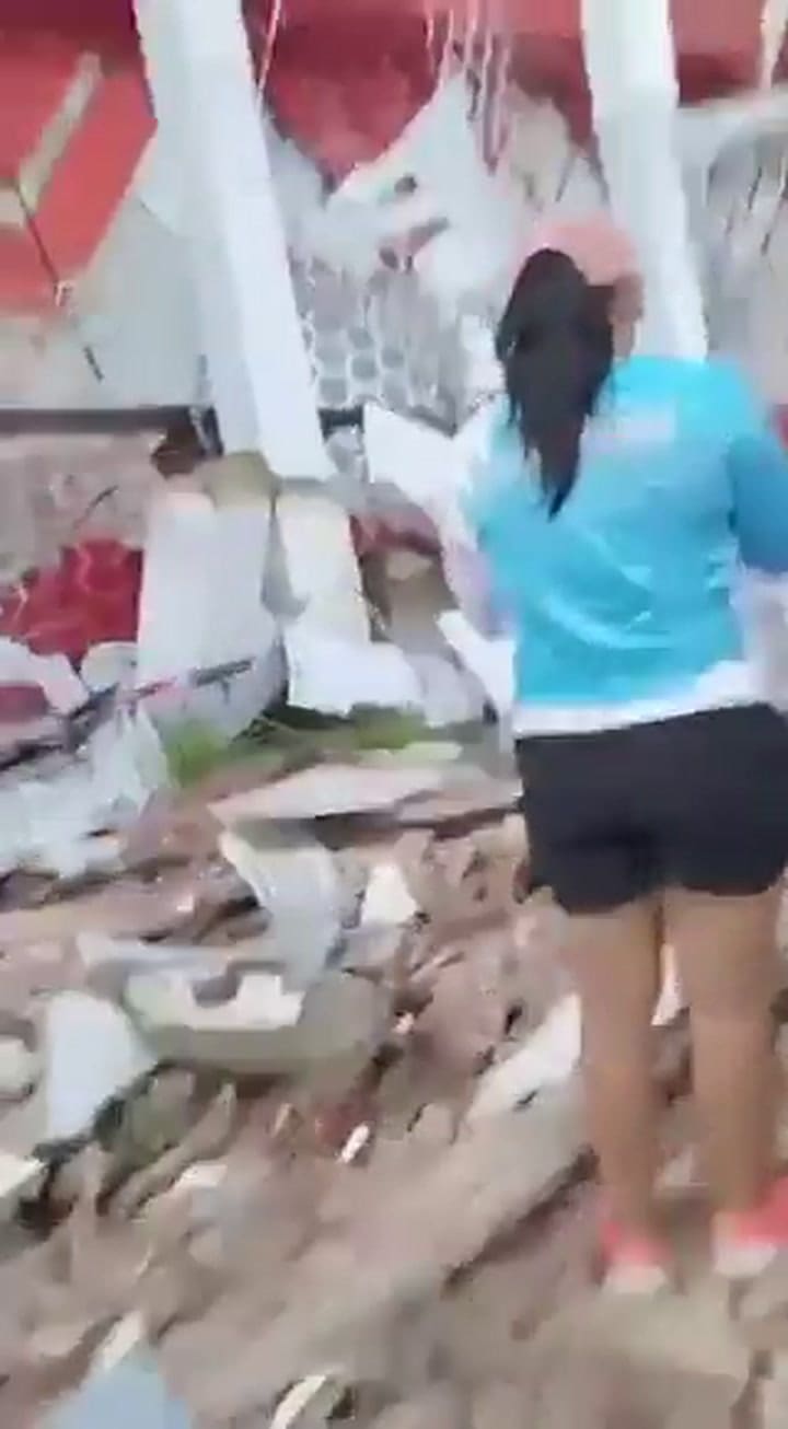 Se registraron destrozos en algunas zonas de Indonesia