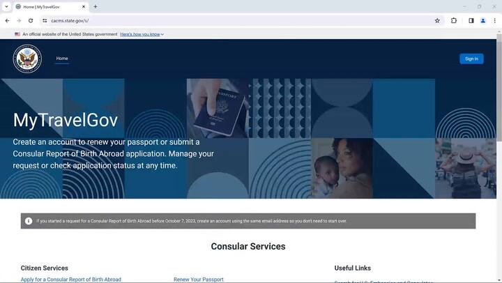 Cómo renovar el pasaporte de Estados Unidos por internet