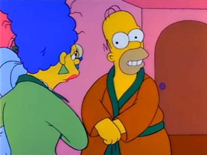 Al final del capítulo Homero hereje, el protagonista sueña con Dios y se entera que en seis meses morirá