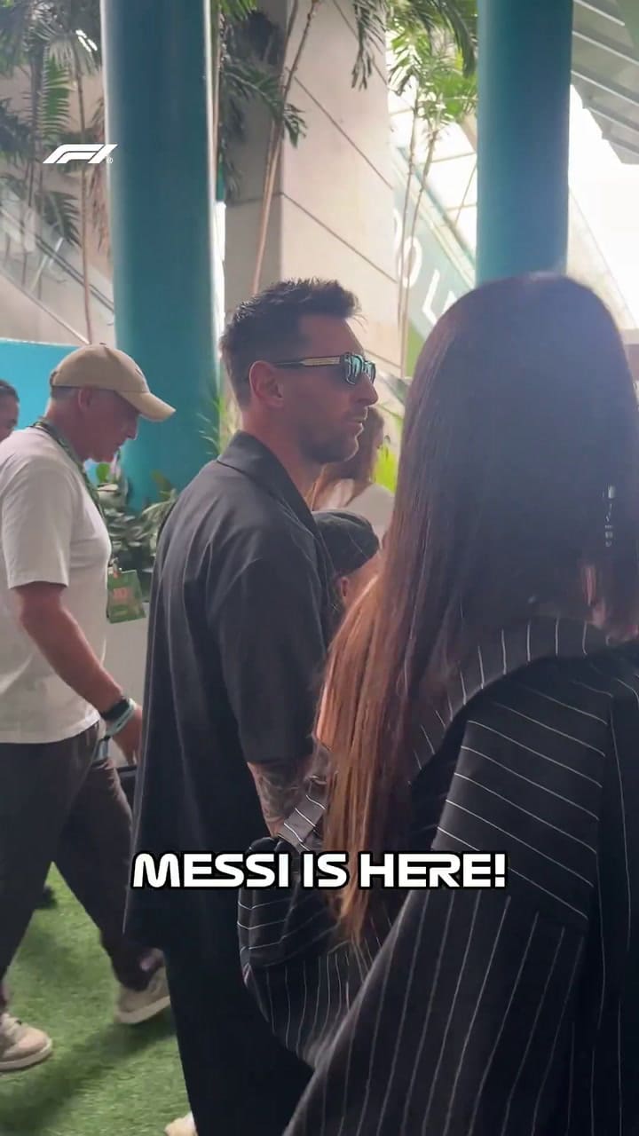 Messi llega al GP de Miami Video (Fórmula 1)