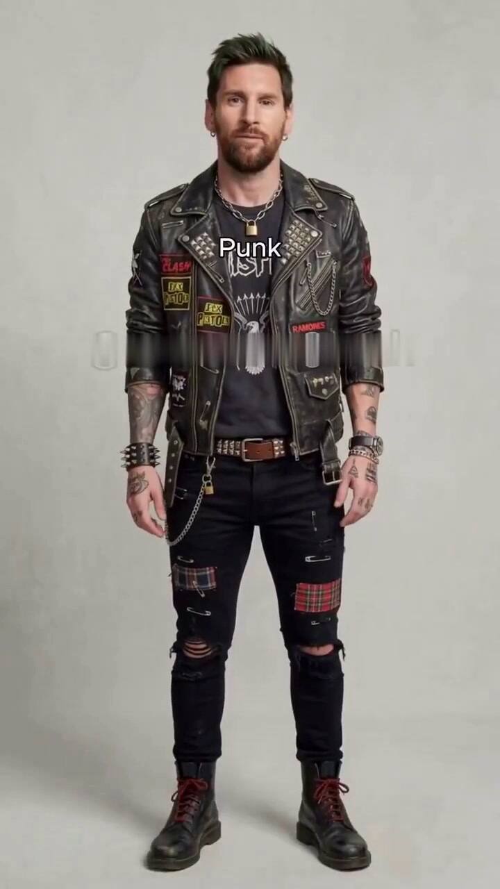 Como sería Messi si hubiera pasado por distintos estilos, según la IA