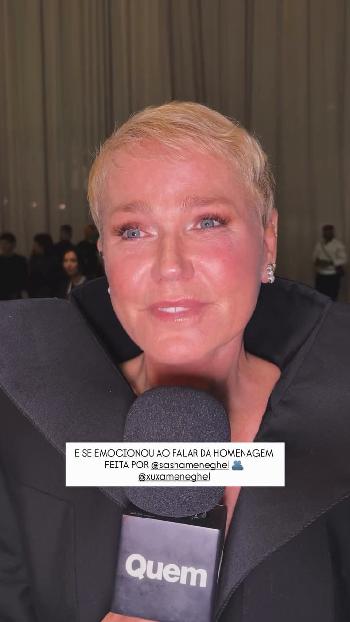 Xuxa entre lágrimas tras el desfile de su hija Sasha