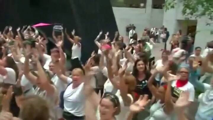 Manifestantes, incluida Susan Sarandon, fueron arrestados en el Senado de EEUU - Fuente: Reuters