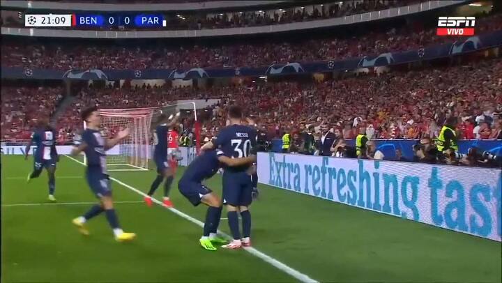 El gol de Lionel Messi a Benfica por Champions League (ESPN)