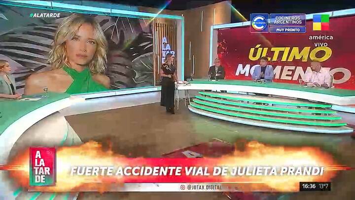 Julieta Prandi sufrio un accidente vehicular