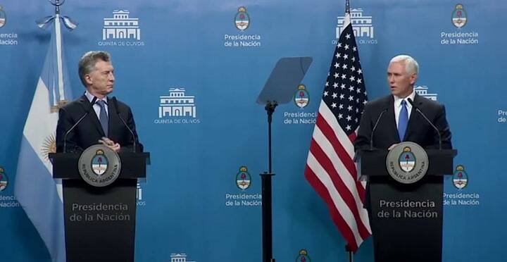 Pence se refiere a la situación de Venezuela