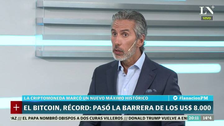 El bitcoin pasó la barrera de los US$8.000