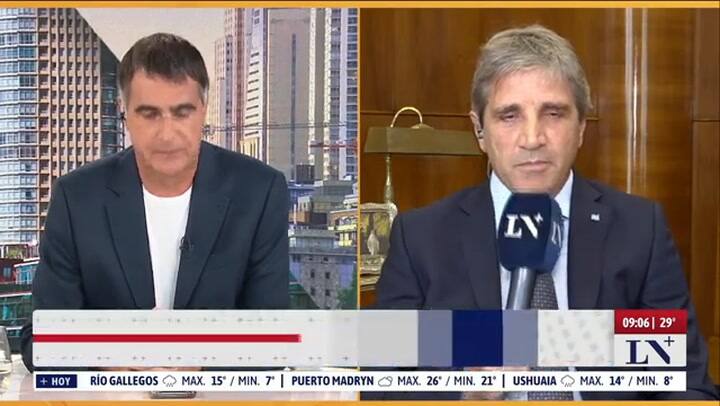 Luis Caputo, sobre la ley ómnibus y su vuelta a comisión: "No afecta a nuestro programa económico"