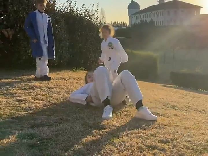 Mariano Martínez y sus hijos