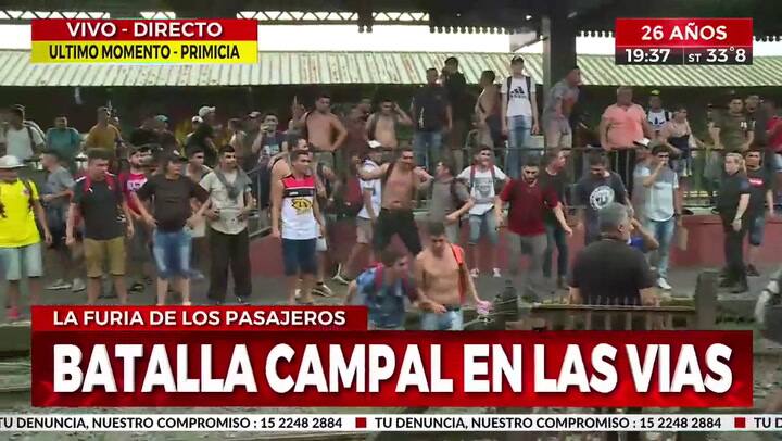 Corridas en el Ferrocarril Roca - Fuente: Crónica TV