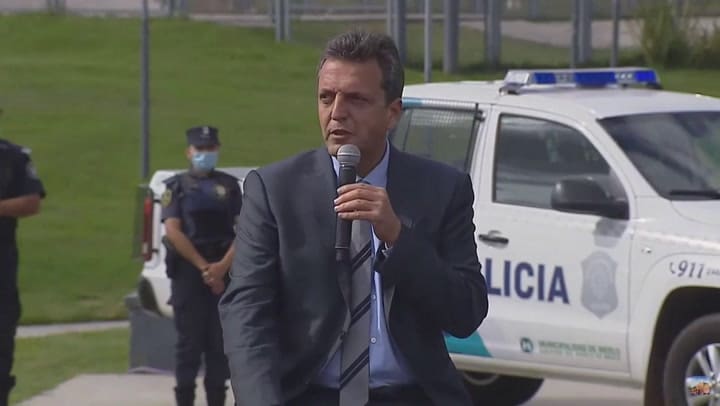 La emoción de Sergio Massa al despedir a Mario Meoni