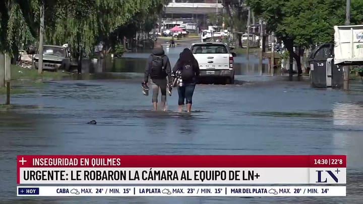 Le robaron al equipo de LN+ en Quimes