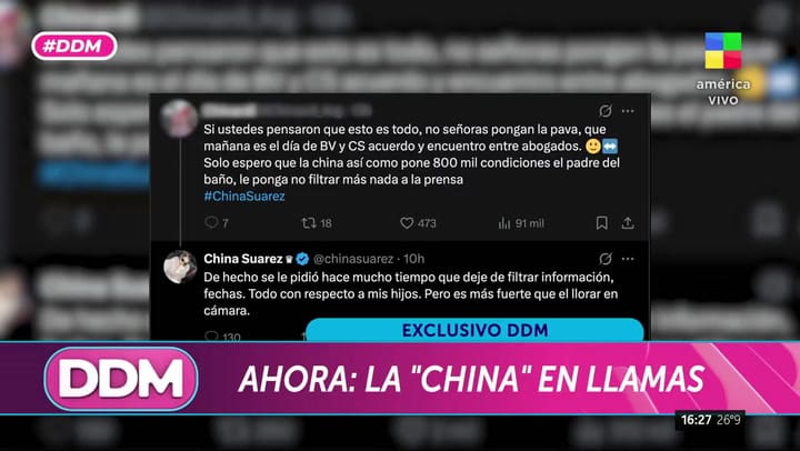 El polémico descargo de la China Suárez contra Benjamín Vicuña