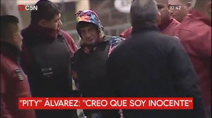 Así trasladaban a Pity Álvarez - Fuente: C5N