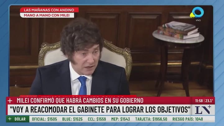 Milei confirmó que habrá cambios en el Gabinete y los condicionó al resultado de las elecciones
