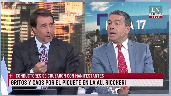 El enojo de Eduardo Feinmann tras el piquete en la Ricchieri: 'Eran diez vagos'