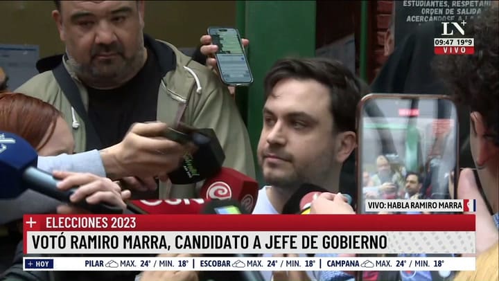 Ramiro Marra le envio un saludo de cumpleanos a Javier Milei