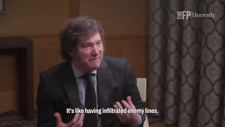 Milei: "Amo ser el topo"