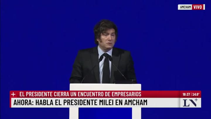 El discurso de Javier Milei en AmCham 2025