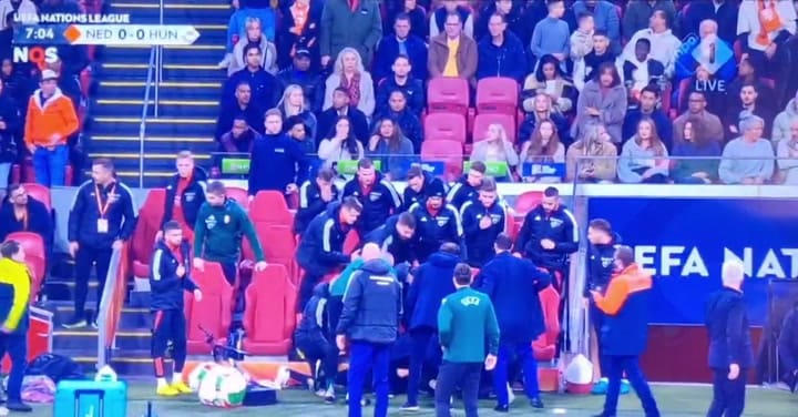 Un asistente se desvaneció en medio del encuentro entre Países Bajos-Hungría por la Nations League