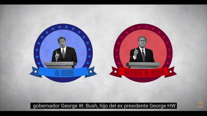 La presidencia que se decidió 35 días después y por 537 votos - Fuente: HISTORY