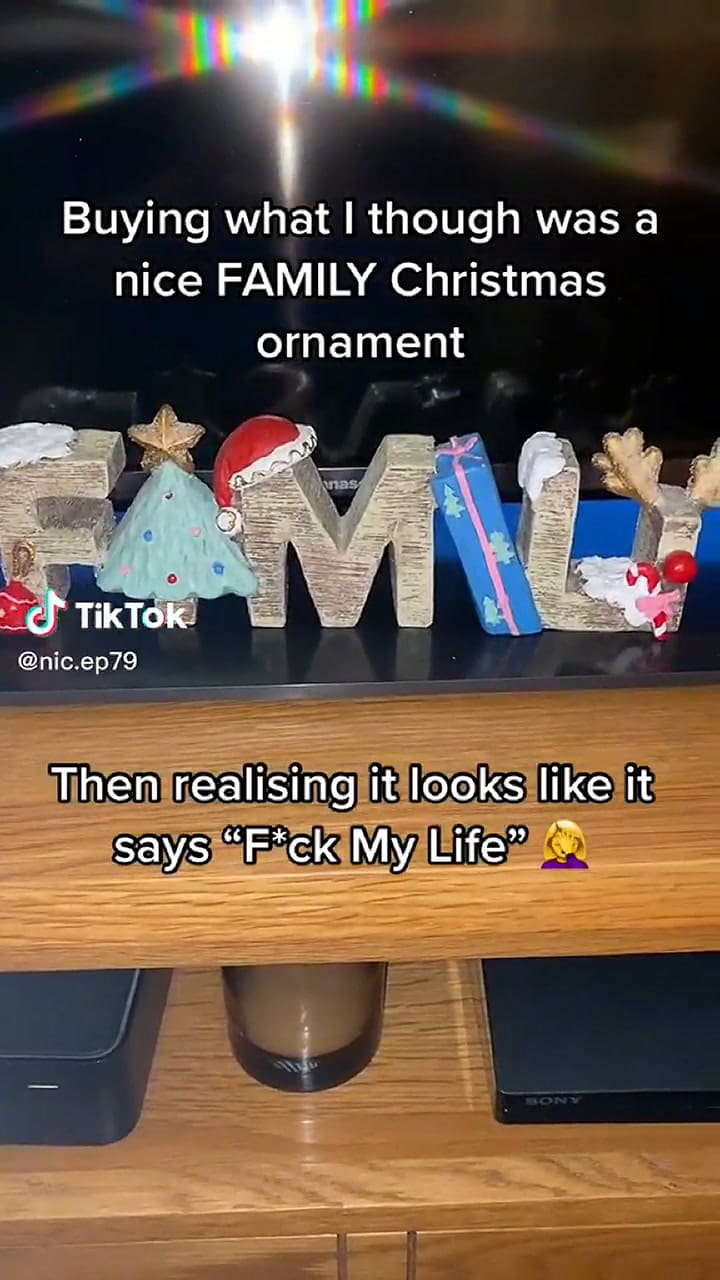 Tiktoker coloca una decoración navideña ¿de doble sentido?