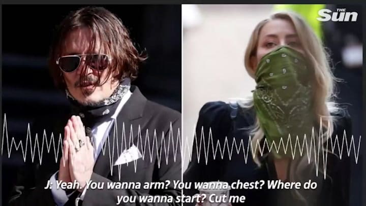 El perturbador audio en el que Johnny Depp le pide a Amber Heard que lo corte con un cuchillo