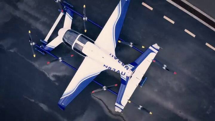 Primer vuelo de prueba de un avión eléctrico autónomo - Fuente: YouTube