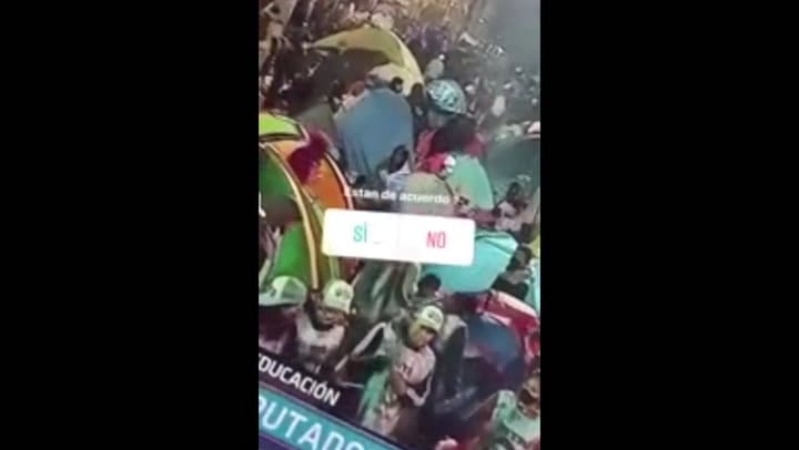 La furia de Alex Caniggia contra una manifestación