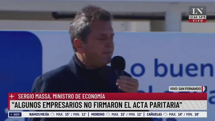 Massa: 'A los que son parásitos del estado y pretenden extorsionar: no les tenemos miedo'