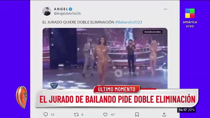 El jurado del Bailando pidió por la doble eliminación en el concurso