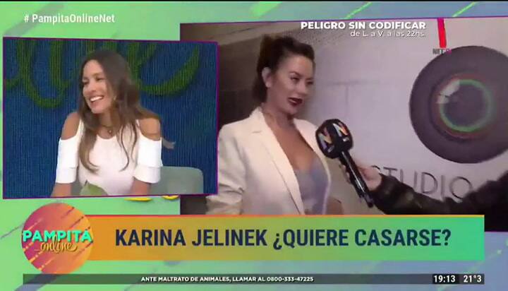 Pampita sobre Luis Miguel