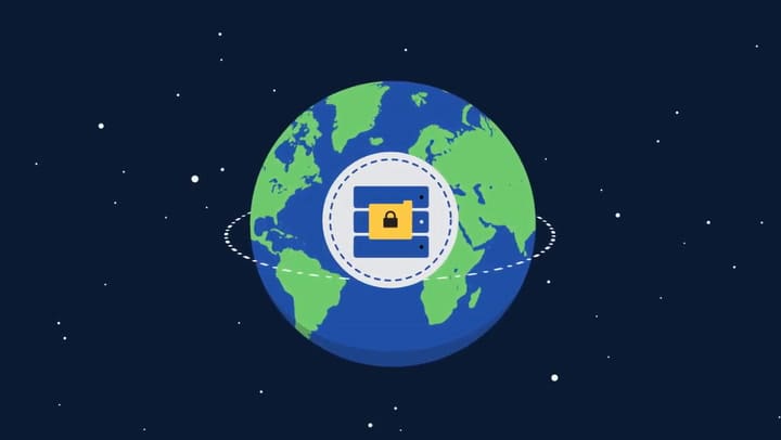 La red de satélites para almacenamiento propuesta por SpaceBelt - Fuente: YouTube