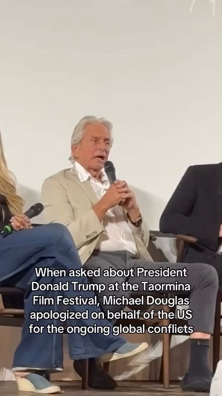 Michael Douglas pide perdón al mundo por el caos hecho por Donald Trump