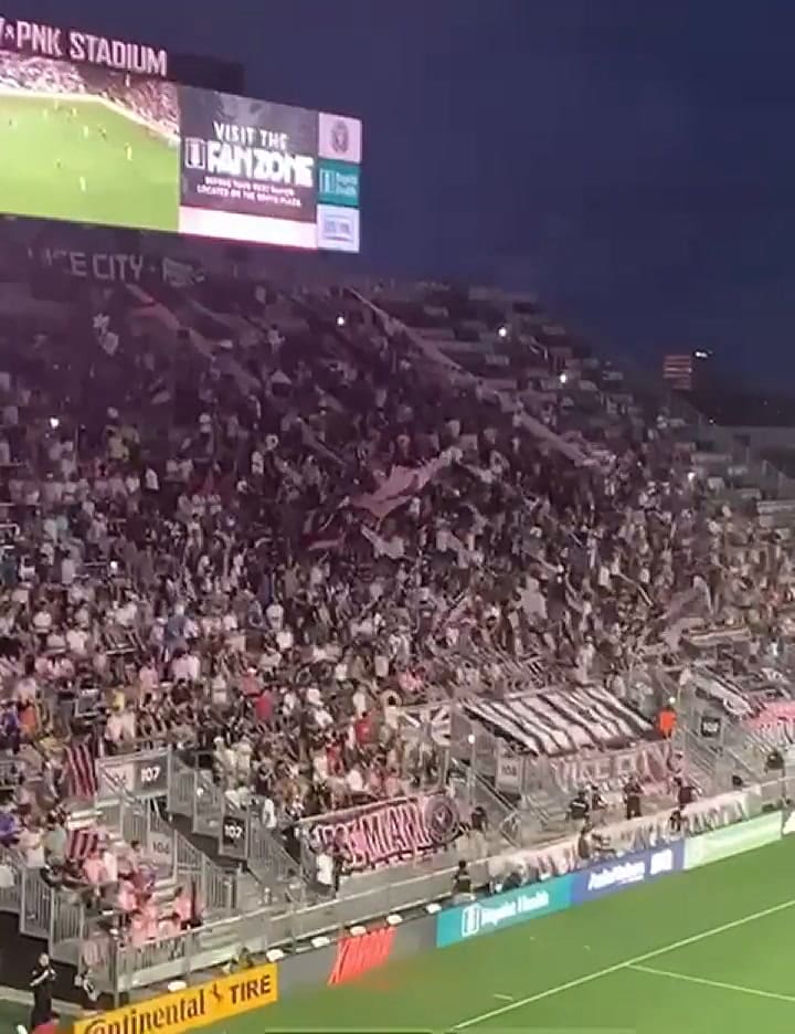 Las hinchadas de Inter Miami, todas en una misma tribuna