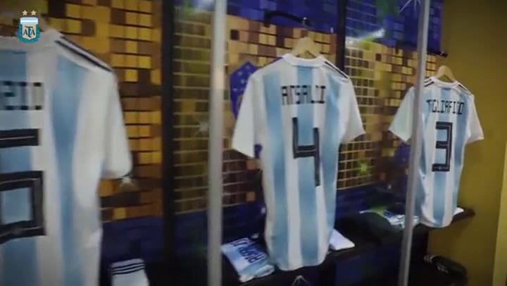 Así está preparado el vestuario argentino minutos antes del partido - Fuente: AFA