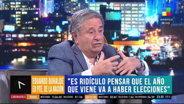 Polémicas declaraciones de Eduardo Duhalde: “Esto puede terminar en una guerra civil”