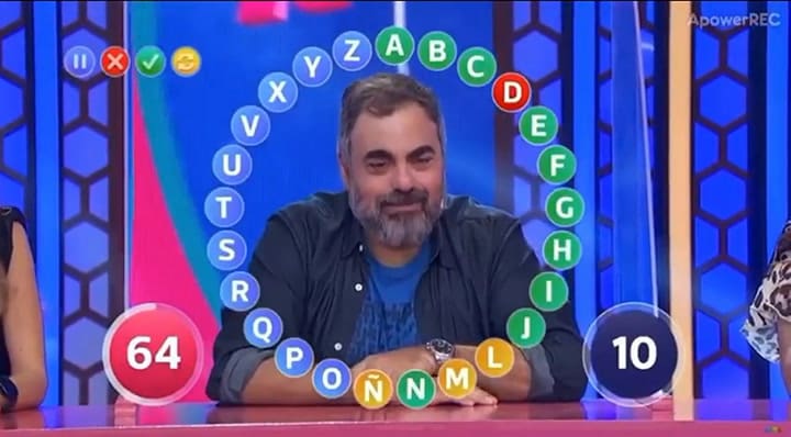 Federico Bal no pudo evitar equivocarse al adivinar la palabra